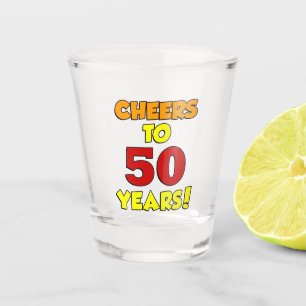 Verre A Shot Bravo À 50 Ans Coloré