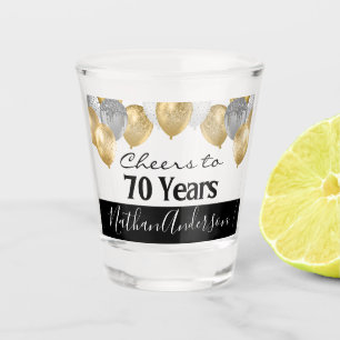 Verre A Shot Bravo à 70 ans Personnalisé Anniversaire Glas