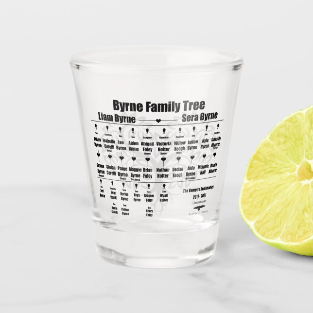 Verre A Shot Brenda K Davies Vampire Awakenings Family Tree (Devant)