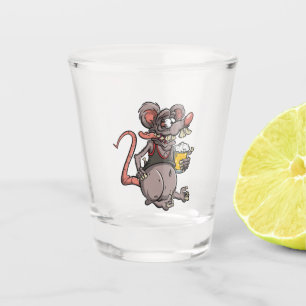 Verre A Shot Brew d'amant de bière de style de Fink de rat de