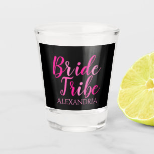 Verre A Shot Bribe Tribe Bachelorette Party Hot rose Noir