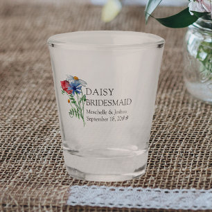 Verre A Shot Bridesmaid Fleur sauvage Bouquet Floral Mariage Sh