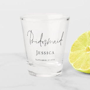 Verre A Shot Bridesmaid - Script Nom du Mariage Date