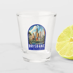 Verre A Shot Brisbane Australie Travel Art Vintage