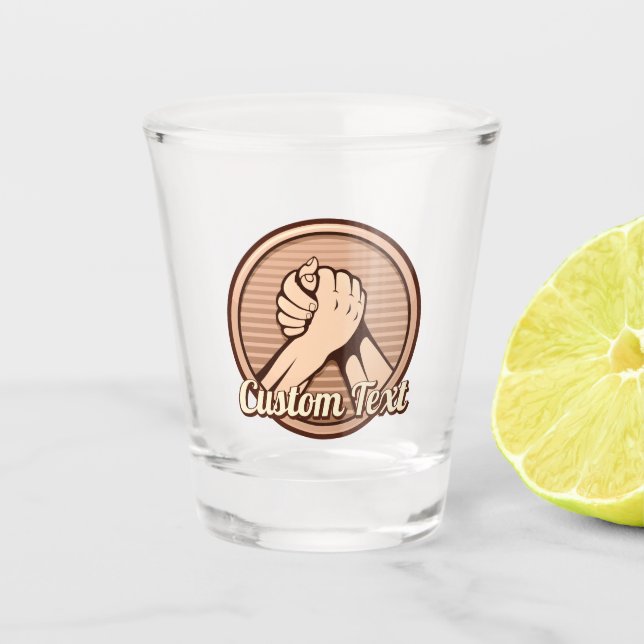 Verre A Shot Bronze de lutte contre les bras (Devant)