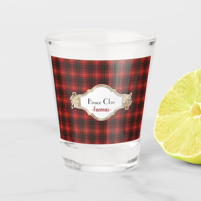 Verre A Shot Bruce Modern Original Écossais Clan Tartan (Devant)