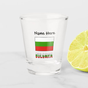 Verre A Shot Bulgarie et drapeau bulgare avec votre nom