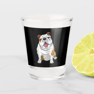 Verre A Shot Bulldogs anglais Awesome Funny Bulldog Pups Chiens