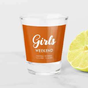 Verre A Shot Burnt Orange Travel Destination Girls Week-End Tri