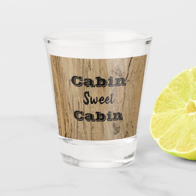 Verre A Shot Cabane Douce Cabane Photo Bois Rustique (Devant)
