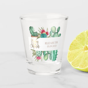 Verre A Shot Cactus aquarelle Baby Shower Pieds