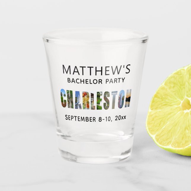 Verre A Shot Cadeau de fête de bachelor à Charleston Caroline d (Devant)