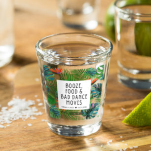 Verre A Shot Cadeau de mariage drôle de feuille tropicale de pl