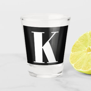 Verre A Shot Cadeau de mariage initial de monogramme Faveur de