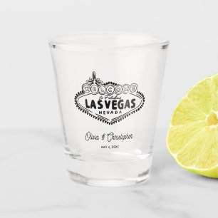 Verre A Shot Cadeau de mariage personnalisé à Las Vegas dessiné