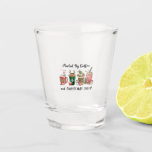 Verre A Shot Cadeau De Noël Alimenté Par Café Et Soirée De Noël