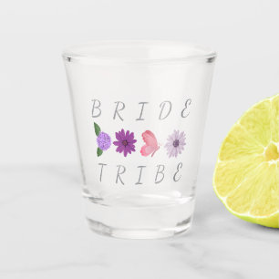 Verre A Shot Cadeau de Tribu de Mariée Fleurie pour Enterrement
