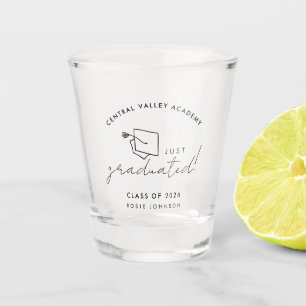 Verre A Shot Cadeau de verre à shot simple noir et blanc pour l