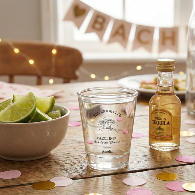 Verre A Shot Cadeau de week-end de jeune fille Club de la Marié (Créateur téléchargé)