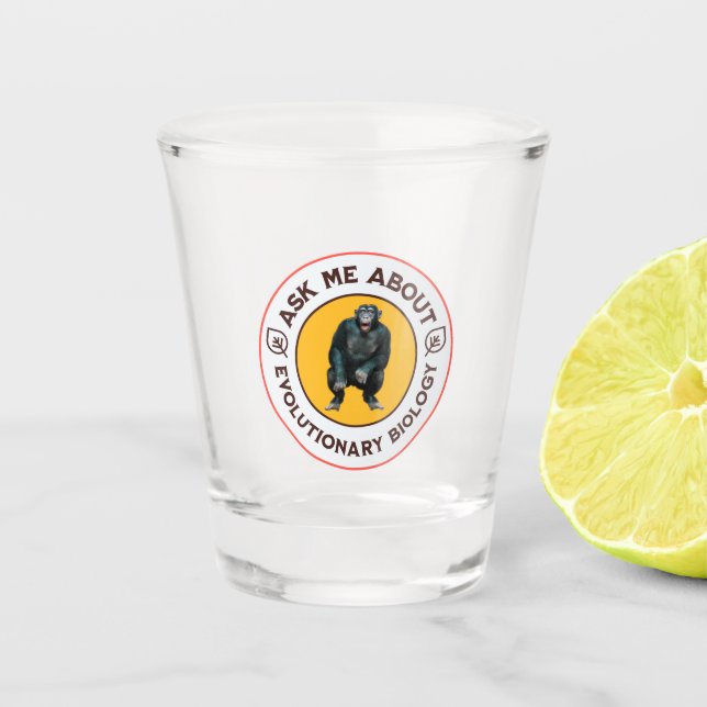 Verre A Shot Cadeau d'humour de nerd sur l'évolution drôle de b (Devant)