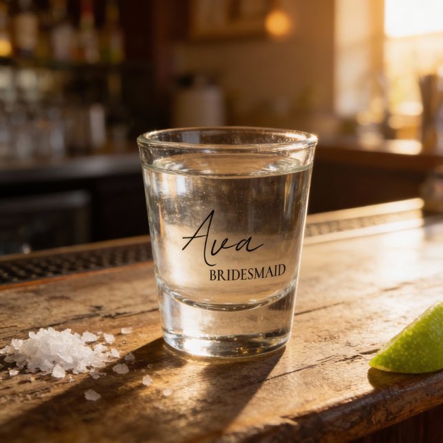 Verre A Shot Cadeau Personnalisé Demoiselle d'Honneur Coquette  (Créateur téléchargé)