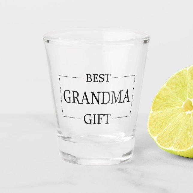 Verre A Shot Cadeau personnalisé pour grand-mère anniversaire (Devant)