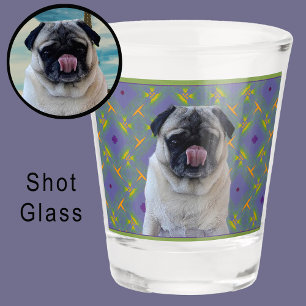 Verre A Shot Cadeau photo moderne violet mignon pour maman de c
