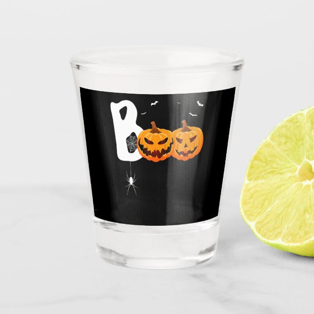 Verre A Shot Cadeau Spider | Araignée Citrouille d'Halloween (Devant)