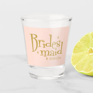 Verre A Shot Cadeaux de demoiselle d'honneur rose or