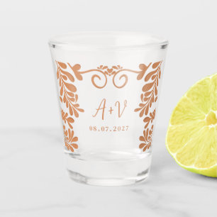 Verre A Shot Cadeaux de fête de mariage mexicain Talavera Barro