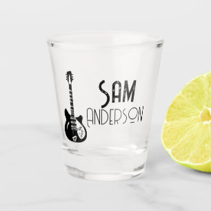 Verre A Shot Cadeaux personnalisés vintage pour guitariste, mus