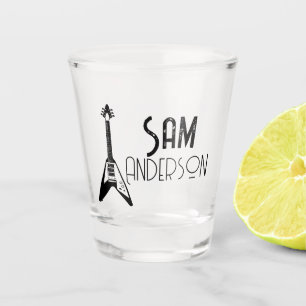 Verre A Shot Cadeaux Vintages personnalisés pour guitariste, mu