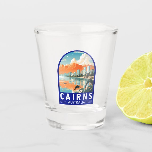 Verre A Shot Cairns Australia Travel Art Vintage (Devant)