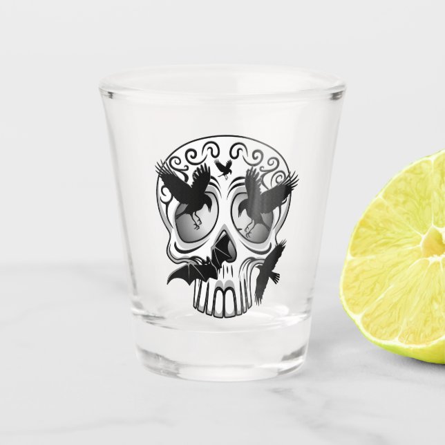 Verre A Shot Calaveras décoratives Halloween (Devant)