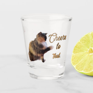 Verre A Shot Calico Cat secouez-le?