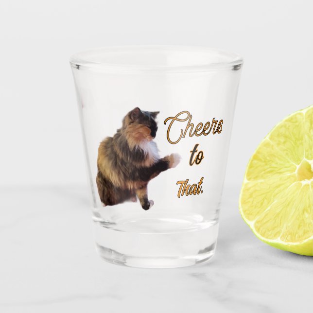 Verre A Shot Calico Cat secouez-le? (Devant)