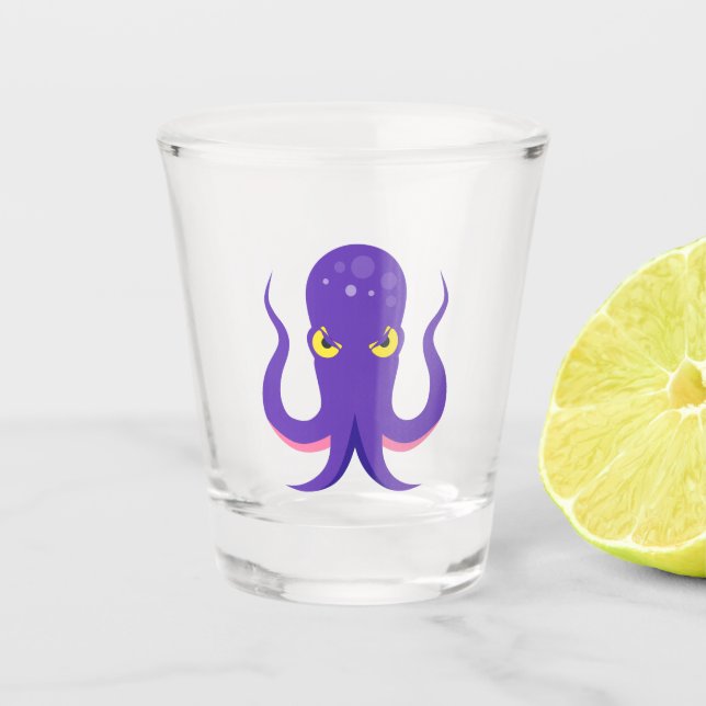 Verre A Shot Calmar pourpre d'Octopus (Devant)