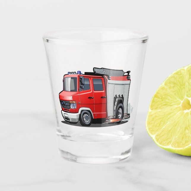 Verre A Shot Camion-feu de dessin (Devant)