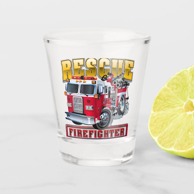 Verre A Shot Camion-feu de dessin (Devant)