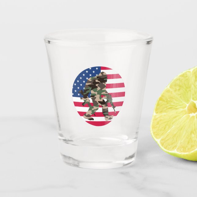 Verre A Shot Camo Bigfoot Sasquatch (Devant)