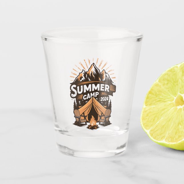 Verre A Shot Camp d'été 2024 Correspondance de vacances de camp (Devant)