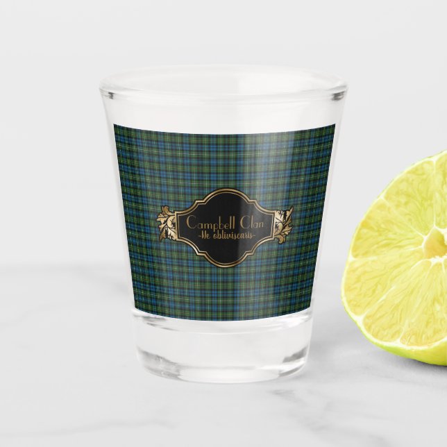 Verre A Shot Campbell Argyll Original Scottish Clan Tartan (Devant)