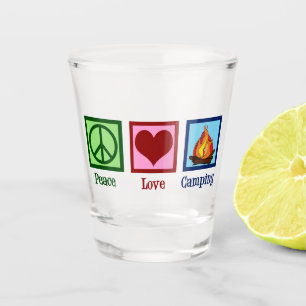 Verre A Shot Camping pour amoureux de la paix