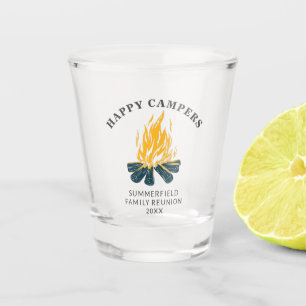 Verre A Shot Camping Vacation Famille Voyage Happy Campers Pers