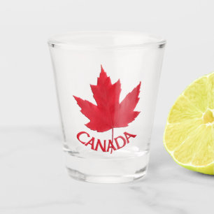 Verre A Shot Canada Tirs de vue Souvenir en feuille d'érable