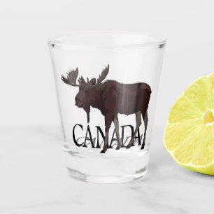 Verre A Shot Canada Tirs d'eau Souvenir d'orignaux Canada