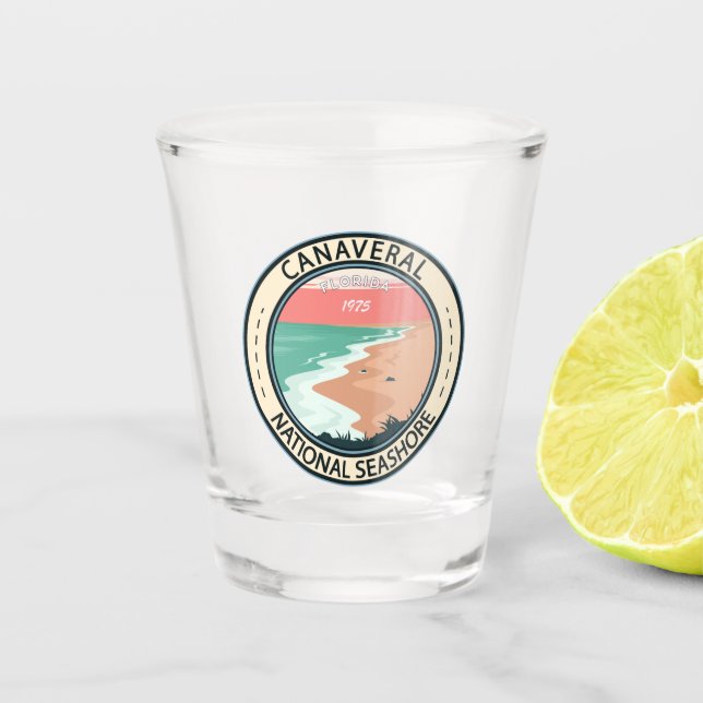 Verre A Shot Canaveral National Seashore Florida Badge (Devant)