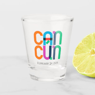 Verre A Shot Cancun Mexique Pop Art Personnalisé