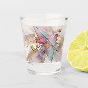Verre A Shot CANTATA en TONALITÉ PASTELLEUSE Art Abstrait