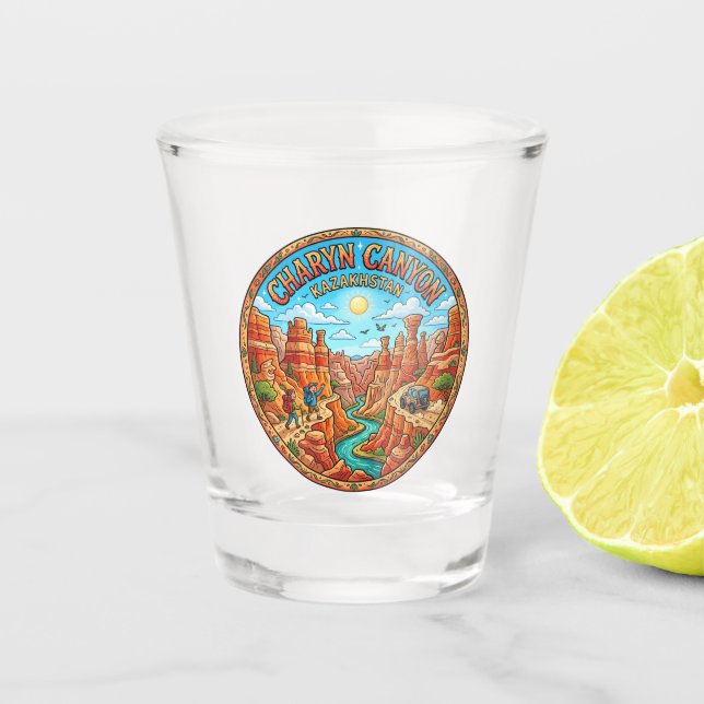 Verre A Shot Canyon de Charyn Kazakhstan (Devant)